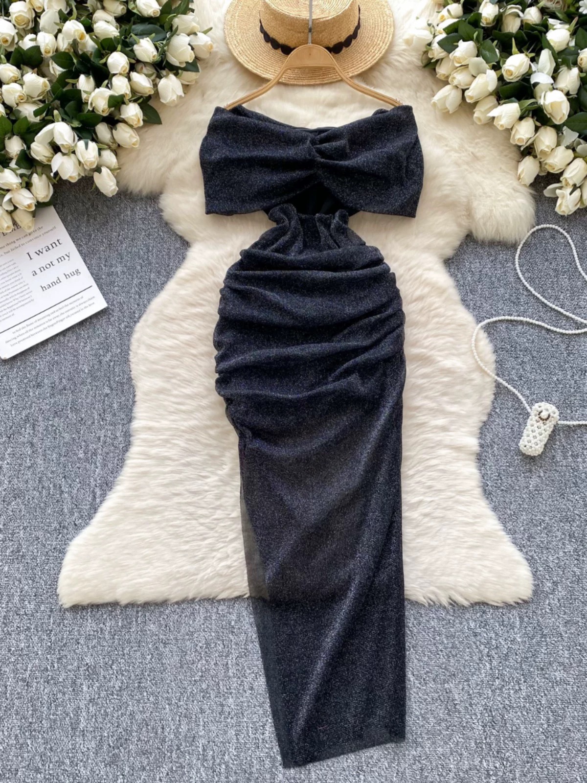 Trick or treat yourself mesh shimmer dress FBC471 images